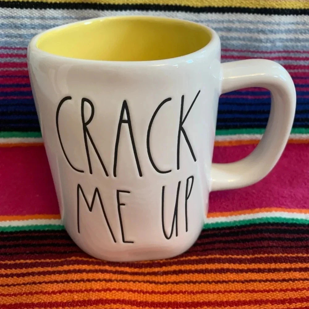 NWOT! Rae Dunn CRACK ME UP mug